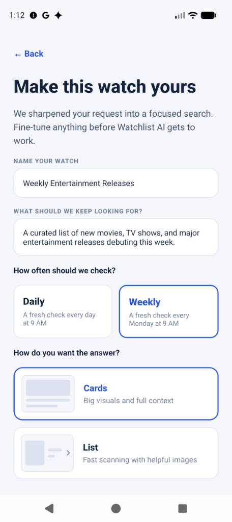 Watchlist AI App - Create Custom IPO Watch