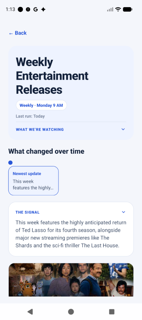Watchlist AI App - AI Signal Takeaways